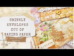 ✨✂️EASY JUNK JOURNAL POCKETS Using Baking Paper and Vintage Book Pages