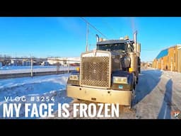 MY FACE IS FROZEN | My Trucking Life | Vlog #3254