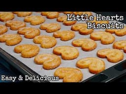 Homemade Little Hearts Biscuits from Scratch | Best French Palmier Cookies Recipe