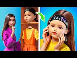 How to become  Squid Game Doll! Squid Game Makeover!