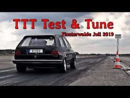 VW DSG Golf Mk2 AWD 8,7s @ 263kph first test in 2019 TTT Test & Tune Finsterwalde