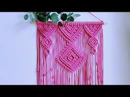 MACRAME WALL HANGING TUTORIAL  - New Geometric Pattern DIY - Boho Room Decor Idea - How To