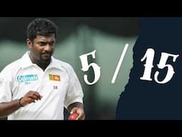 Muttiah Muralitharan 5 for 15 at Colombo SSC in June 2007