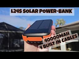 MINRISE L24S Solar-Power-Bank-Charger 40000mAh Review: 4 Built-in Cables & Fast Charging