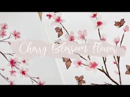 Loose Cherry Blossom Watercolor Painting