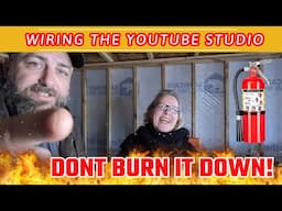 DONT BURN IT DOWN!!! WIRING THE YOUTUBE STUDIO! tiny house, homesteading, cabin build, DIY  sawmill