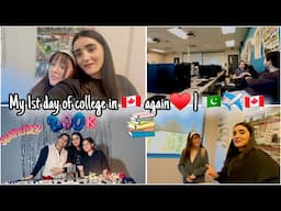 My 1st day of college in 🇨🇦again-🇵🇰✈️🇨🇦-2nd year shuru-Tyari + Surprise 200k celebration VLOG