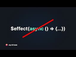 Avoid Async Effects In Svelte