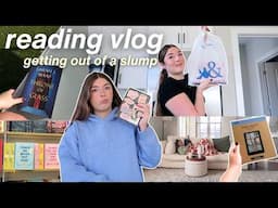 READING VLOG 🍂 how much i read while getting out of a slump (weekly vlog)