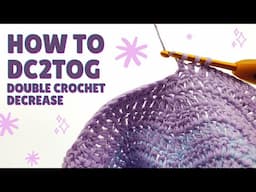 How to DC2TOG (Double Crochet 2 Stitches Together)  | Step-by-Step Beginners Crochet Tutorial