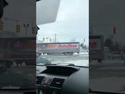 Auto Zone Semi-truck at the main road #shorts #trending #viralvideo #semitruck #safetrip #viralshort