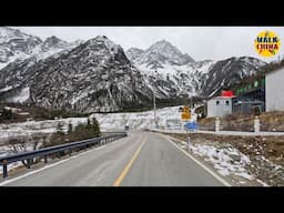 Lixiao Road in Winter - Stunning Winding Mountain Road Drive - Sichuan, China 4K