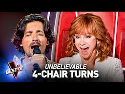 UNBELIEVABLE 4-Chair Turns in the Blind Auditions of The Voice