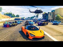 DEI FUGA DA POLICIA COM A MINHA MCLAREN 720S - GTA RP