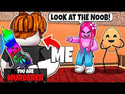 Pretending to BE NOOBS in Roblox Murder Mystery