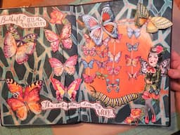 Butterfly Art Journal Page with a Spinner 💚