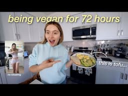 eating ONLY VEGAN FOOD for 3 days... *so hard*