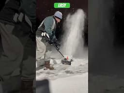 Cordless snow shovel making it easy! #shorts #snow #snowday #litheli