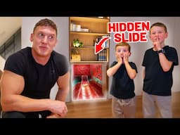 We built a HIDDEN SLIDE in our dream house | Full Build & Tour