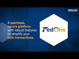 Effortlessly Make Bulk Payments with FedOne. Federal Bank's corporate internet banking platform.