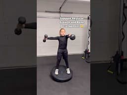 Should kids be strength and balance training early on in life?! 👀 #kidsfitness #bosu #balance