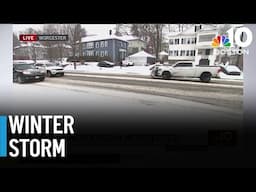 Winter storm hits Worcester