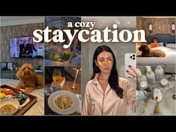 solo staycation | a cozy night away in the lake district with freddie!! 🥹