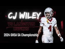 CJ Wiley vs Langston Hughes  - 2024 GHSA 5A State Championship