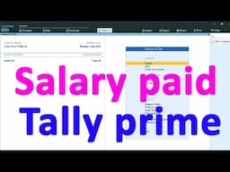 salary payment entry in tally prime | salary payable entry in tally prime | salary entry in tally