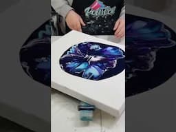 Acrylic Pour Art with a Blowdryer! #acrylicpouringtechniques #arttutorial #art  #acrylicpaint