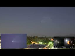 SpaceX Starlink sunset launch in 4K from Silicon Valley with small space jellyfish