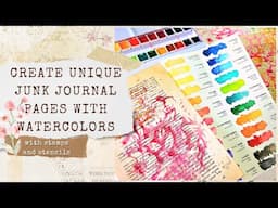 STAMPING AND STENCILING WITH WATERCOLORS 🎨🌸 Paul Rubens Watercolors Review!