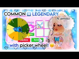 ✧˖° COMMON to LEGENDARY with a PICKER WHEEL 🫶🏼💅🏽| Adopt me ✨💖 |  🎀 ItsSahara♡ ༘*.ﾟ