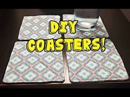 How to Make Coasters! Easy Handmade DIY! Using Up Scrap Fabric!