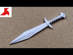 DIY - How to make a Sting, the Sword of Bilbo and Frodo Baggins (Lord Of The Rings) from A4 paper