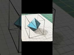 Drawing 3D Cube and Octahedron #art #3dart