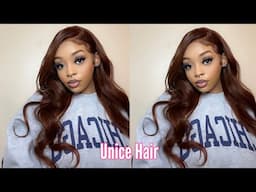 PERFECT FALL WIG | REDDISH BROWN BODY WAVE WIG INSTALL | UNICE HAIR