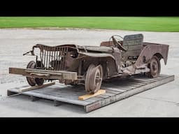 Will it ever run again? JUNKYARD & BURNT Prototype Jeep from WWII