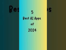 Best AI Apps #ai #chatgpt #shorts