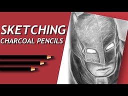 Sketching Portrait of  Armored Batman Quick Sketch (Time Lapse) #shorts