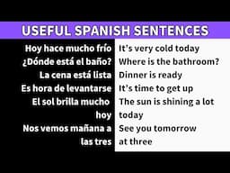 Useful Spanish Sentences for Daily Use