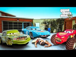 GTA 5 : Franklin & Shinchan's Car Is A Cursed Killer Lightning Mcqueen IN (INDIAN BIKE DRIVING 3D)