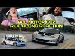 C6 Z06 Ride Along Reaction | ALL MOTOR CORVETTE | LS7 | #funny #reaction #corvette #allmotor