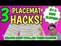 3 Crazy Good PLACEMAT HACKS You Need To Try!  3 NEW Dollar Tree Crafts!