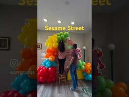 Sesame Street Theme Birthday Backdrop #seattleeventdecor #seattledecor #coffeecurves