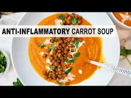 CARROT GINGER BLENDER SOUP | gut health and anti-inflammatory recipes