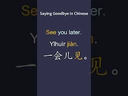 Learn Basic Chinese Phrases Saying Goodbye in Chinese  #mandarin #chineselanguage  #basicchinese