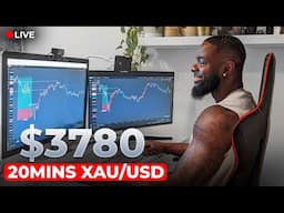 XAU/USD 🔴 LIVE TRADING | $3780 in 20 Mins Using Market Structure- ULTIMATE Forex Trading Strategy!