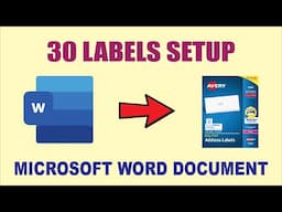 How to Create and Print Address Labels in Microsoft Word | 30 Labels Setup in MS Word