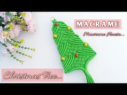 Christmas tree | DIY elegant macramé Christmas Tree wall hanging tutorial | Macramé Christmas